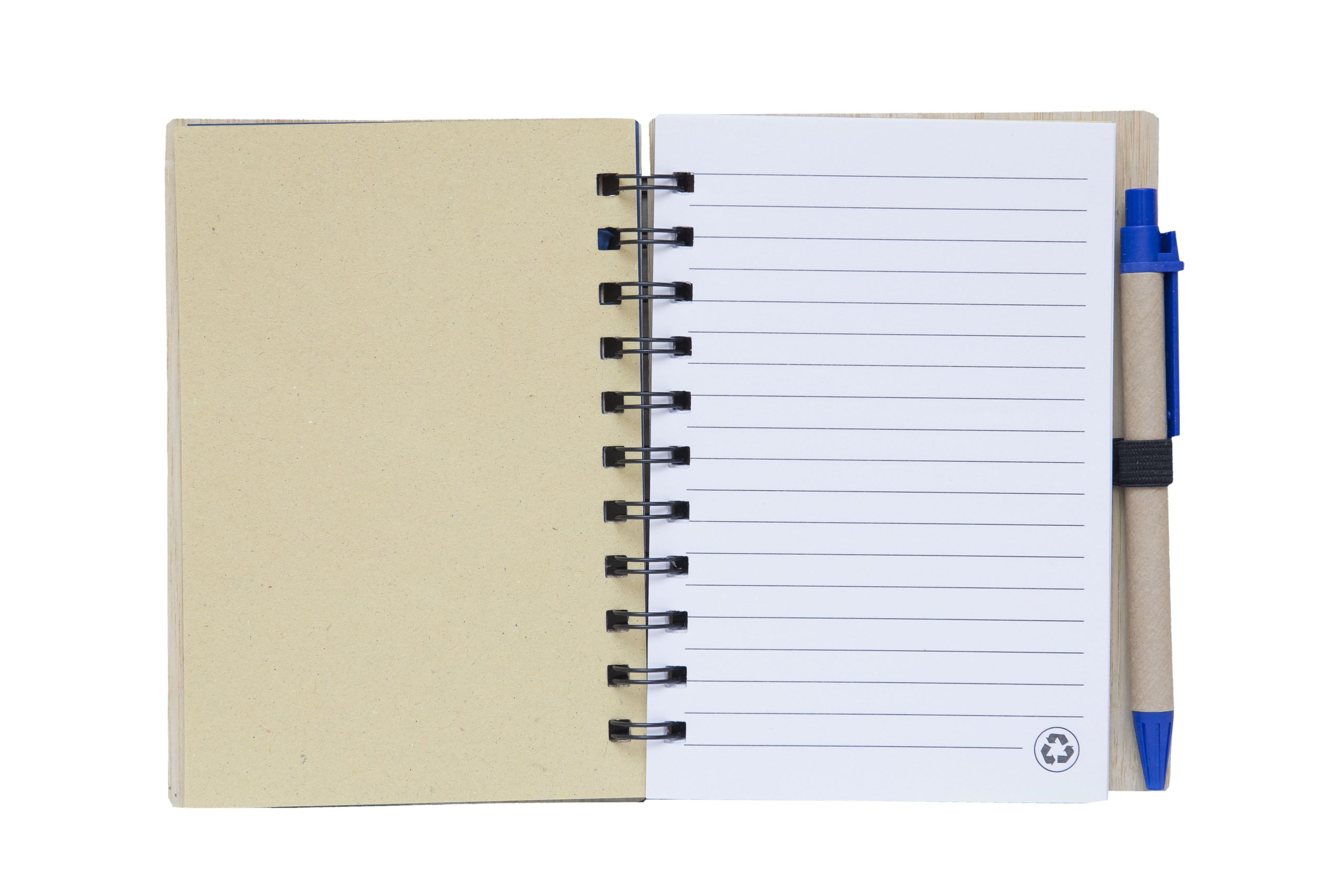Eco-Friendly Bamboo Cover Notebook with Pen (EC07) - Image 3