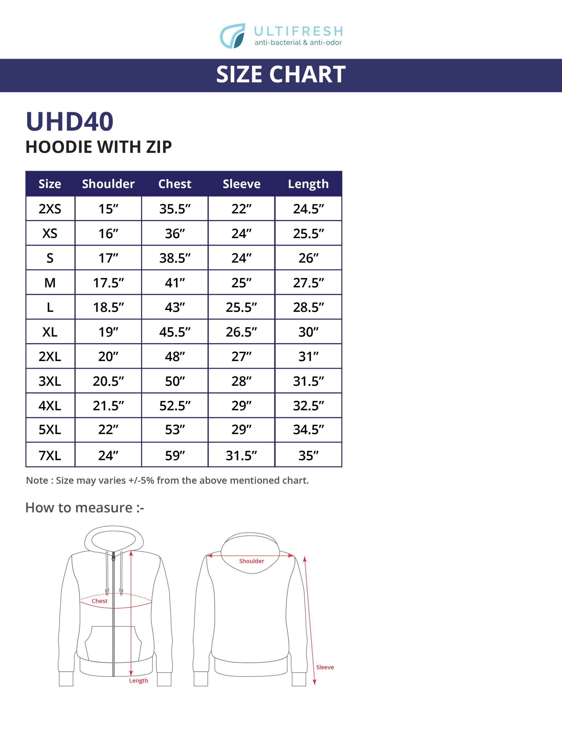 Hoodie with Zip UHD40