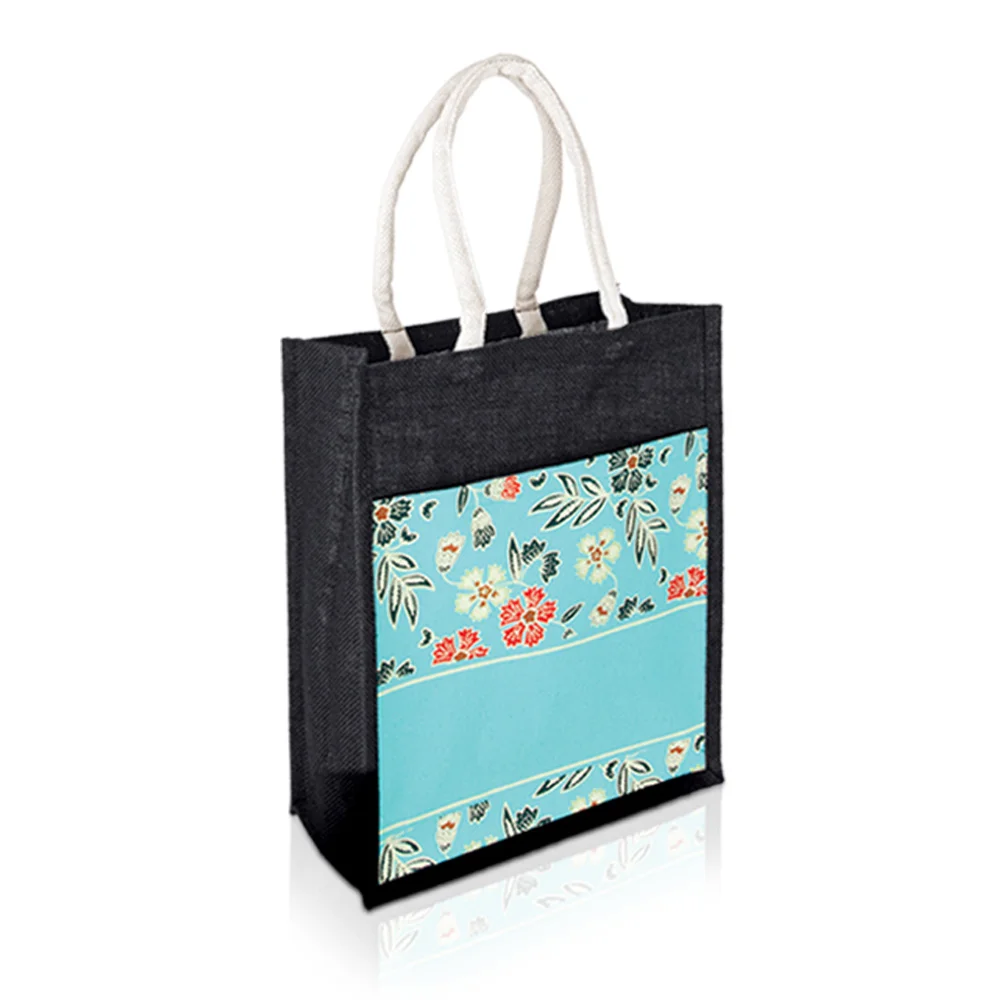 Jute Bag with Canvas Compartment (JUTE276)
