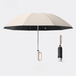 23’’ Automatic Foldable Umbrella with Carabiner (3)