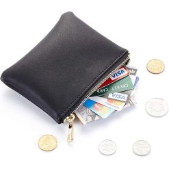 Pu Leather Coin Pouch with Zipper