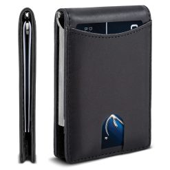 RFID Blocking Slim Bifold Leather Wallet