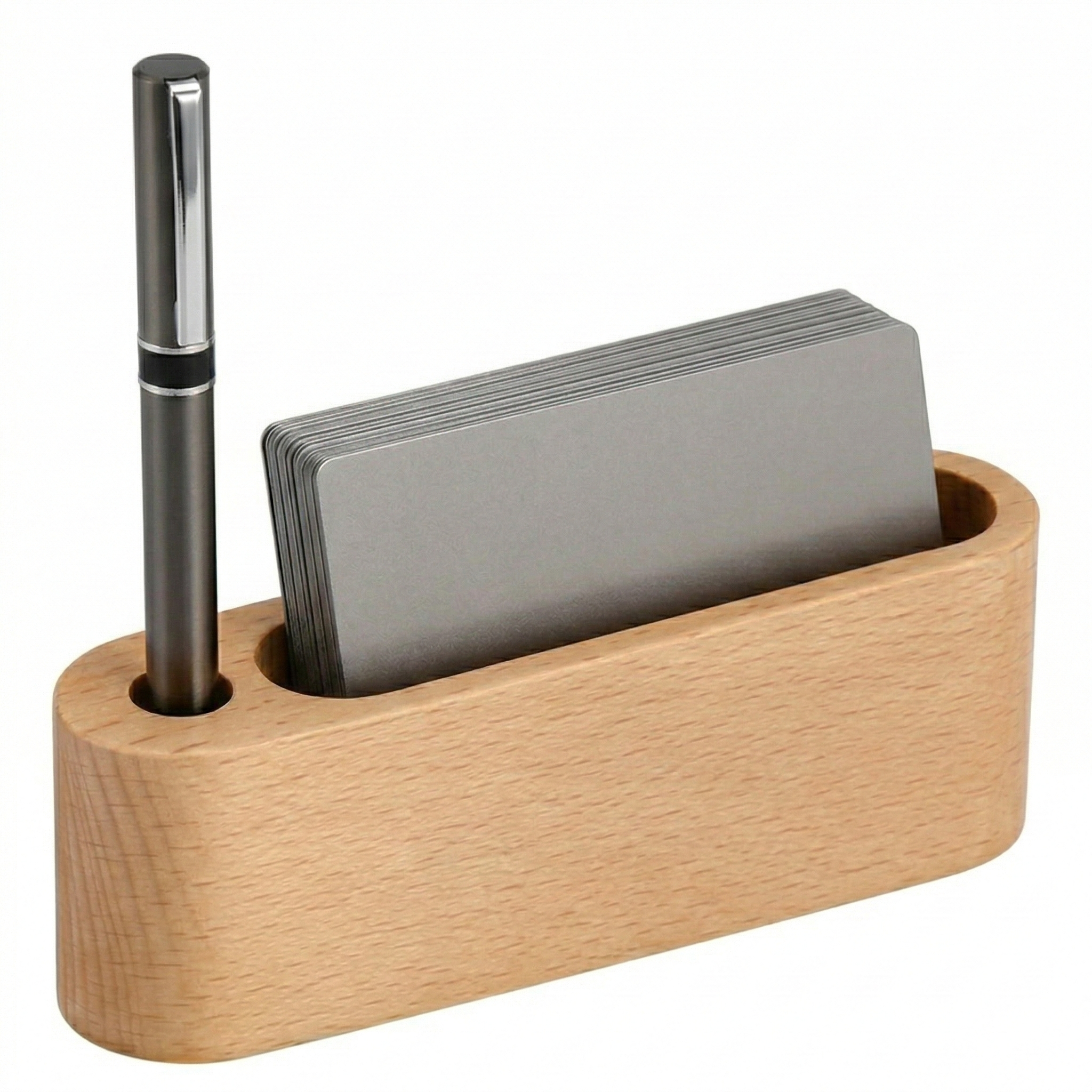 Woody Cardholder with Pen Stand
