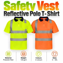 Reflective Safety Dri Fit Polo T-shirt